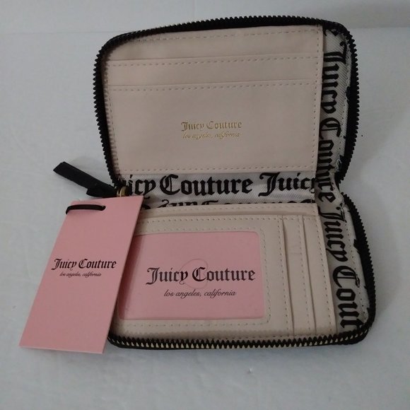 Juicy Couture Black Bi-fold Wallet Logo - Picture 11 of 13
